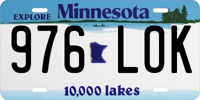 MN license plate 976LOK