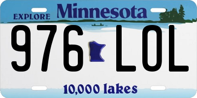 MN license plate 976LOL