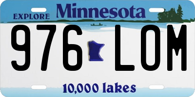 MN license plate 976LOM