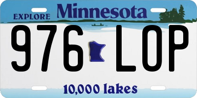 MN license plate 976LOP
