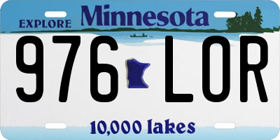 MN license plate 976LOR