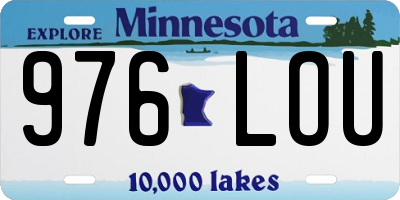 MN license plate 976LOU