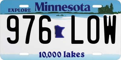MN license plate 976LOW