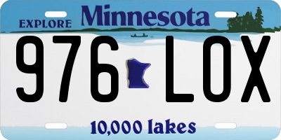 MN license plate 976LOX
