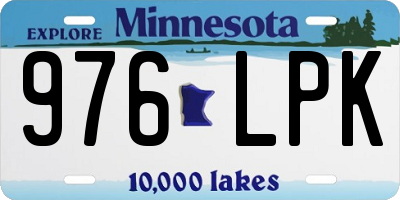 MN license plate 976LPK