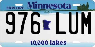 MN license plate 976LUM