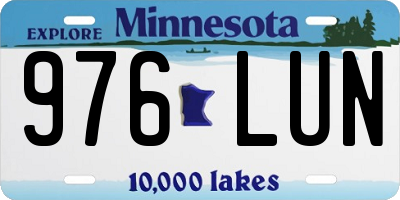 MN license plate 976LUN