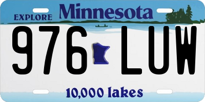 MN license plate 976LUW