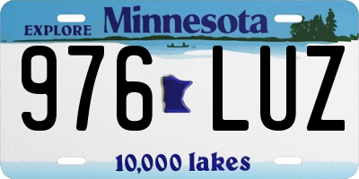 MN license plate 976LUZ