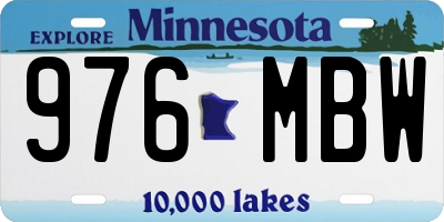 MN license plate 976MBW