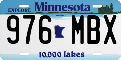 MN license plate 976MBX