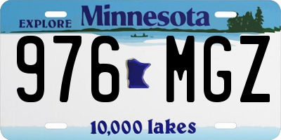 MN license plate 976MGZ