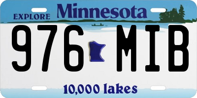 MN license plate 976MIB