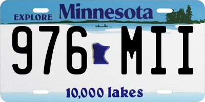 MN license plate 976MII