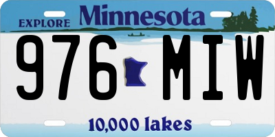MN license plate 976MIW