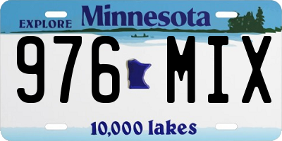 MN license plate 976MIX