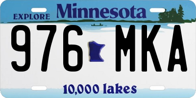 MN license plate 976MKA