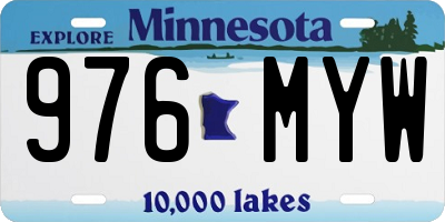 MN license plate 976MYW