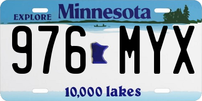 MN license plate 976MYX