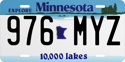 MN license plate 976MYZ