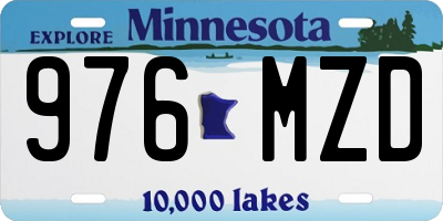 MN license plate 976MZD