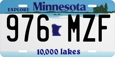 MN license plate 976MZF