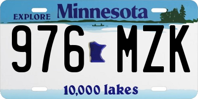 MN license plate 976MZK