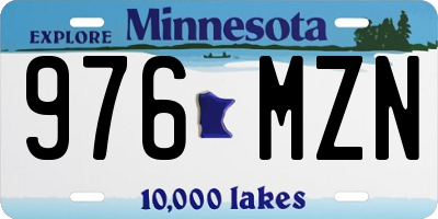 MN license plate 976MZN