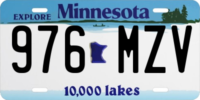 MN license plate 976MZV