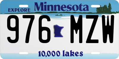 MN license plate 976MZW