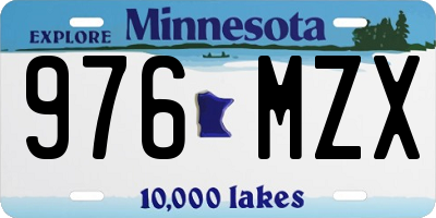 MN license plate 976MZX