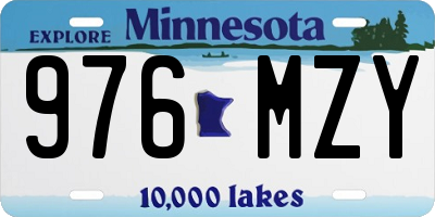 MN license plate 976MZY