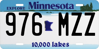 MN license plate 976MZZ