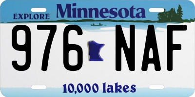 MN license plate 976NAF