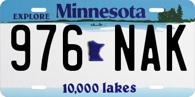 MN license plate 976NAK