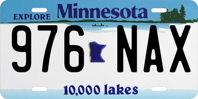 MN license plate 976NAX