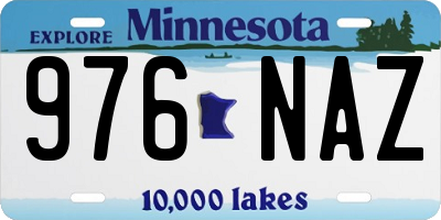 MN license plate 976NAZ