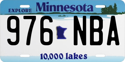 MN license plate 976NBA
