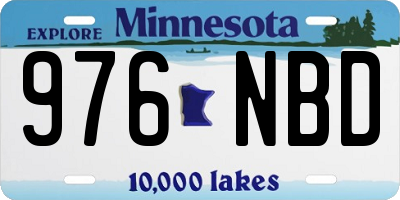 MN license plate 976NBD