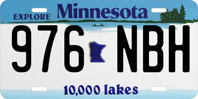 MN license plate 976NBH