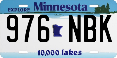 MN license plate 976NBK