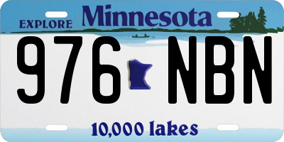 MN license plate 976NBN