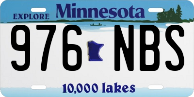 MN license plate 976NBS