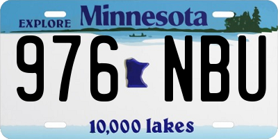 MN license plate 976NBU