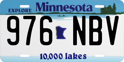 MN license plate 976NBV