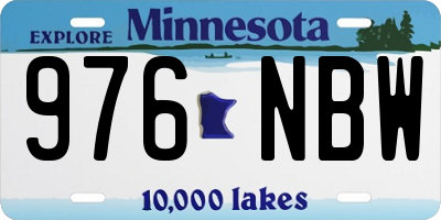 MN license plate 976NBW