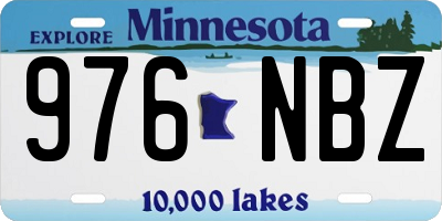 MN license plate 976NBZ