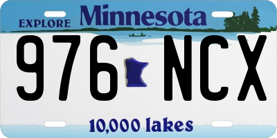 MN license plate 976NCX