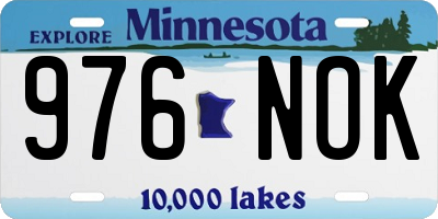 MN license plate 976NOK