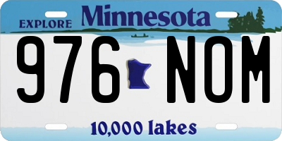 MN license plate 976NOM